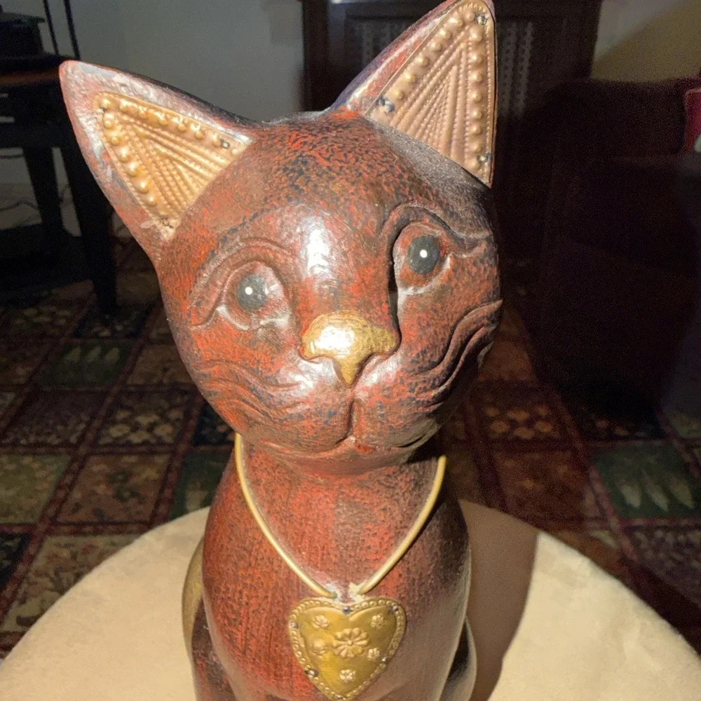 Vintage Black & Tan Cat Shelf Sitter 12